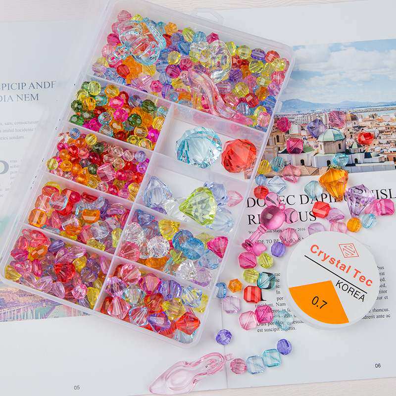 摆件儿童水晶串珠宝石手工制作项链 古悠手链