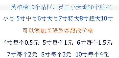 员工英雄榜励志贴企业办公室公司文化背景墙墙贴相片贴照片贴包邮 - 图2