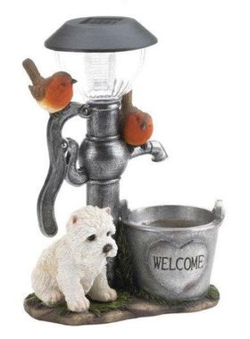 跨境太阳能园林欢迎光临灯太阳能兔子松鼠小狗庭院花园精灵装饰