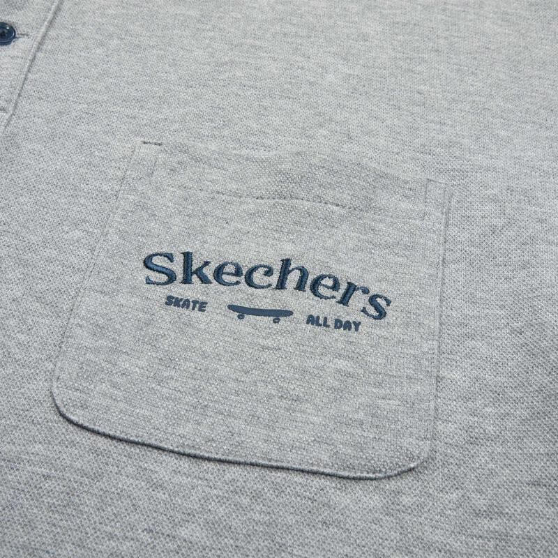 Skechers/斯凯奇正品夏季男子休闲针织短袖Polo衫L223M048-004F,淘宝优惠券,粉丝福利购,淘宝优惠卷