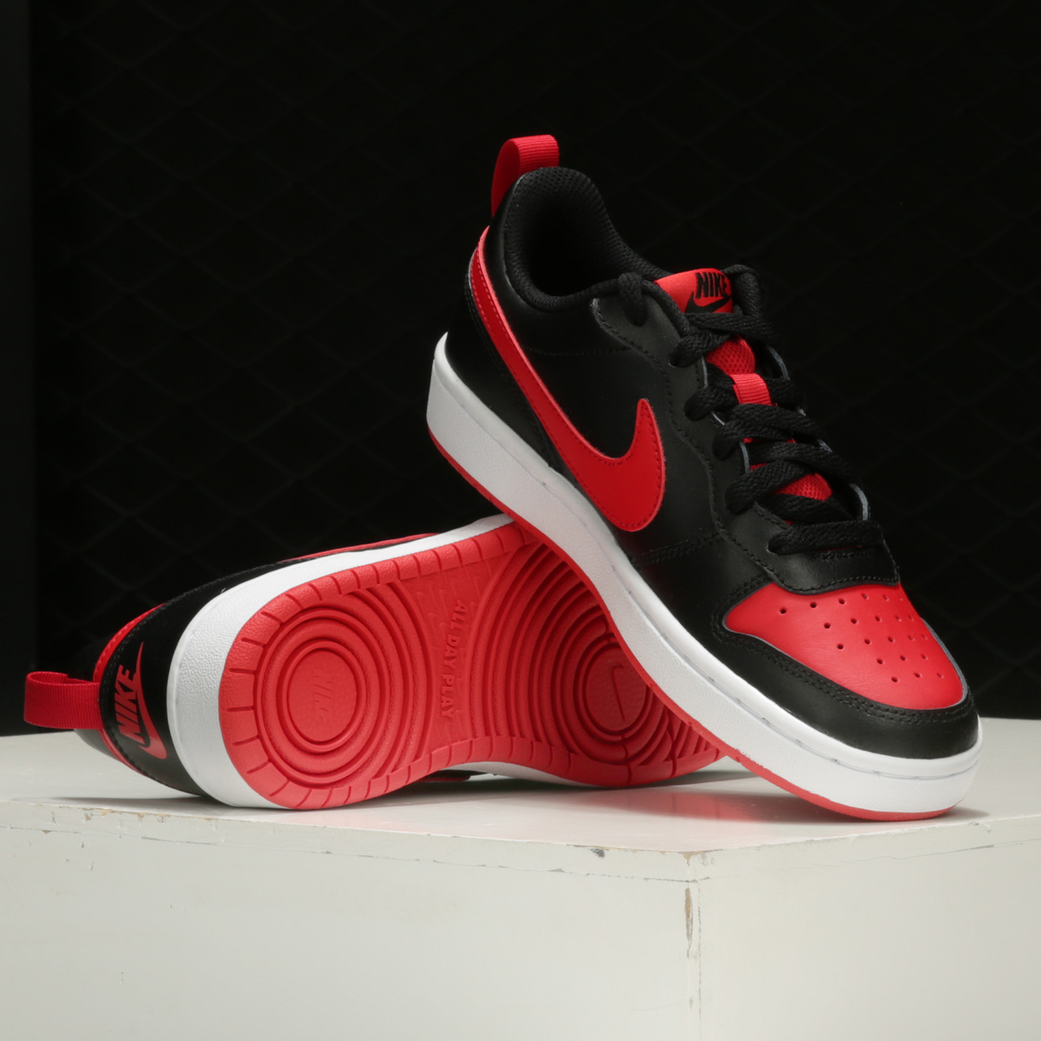 Nike/耐克正品COURT BOROUGH LOW 2女子透气GS大童板鞋BQ5448-007-图0