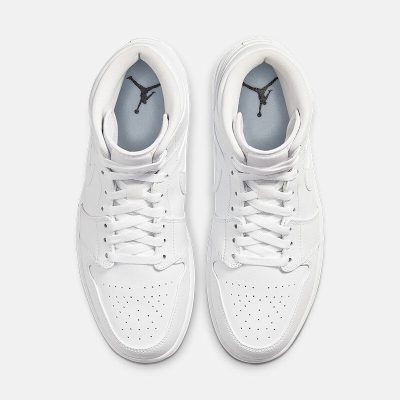 Nike/耐克正品Jordan1 Mid AJ1男女复古高帮篮球鞋554724-126 - 图2