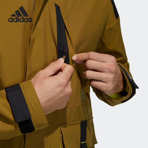 Adidas/阿迪达斯正品春季男子运动训练连帽夹克外套 GP0989 - 图2