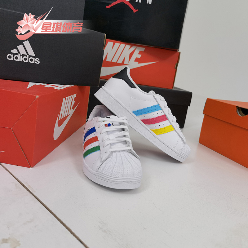 Adidas/阿迪达斯正品三叶草 SUPERSTAR C大童经典运动板鞋FW5238-图2