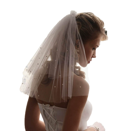 Короткий аксессуар для волос для невесты из жемчуга, французский стиль, простой и элегантный дизайн