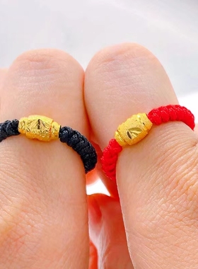 转运珠红绳黄金仿真黄金