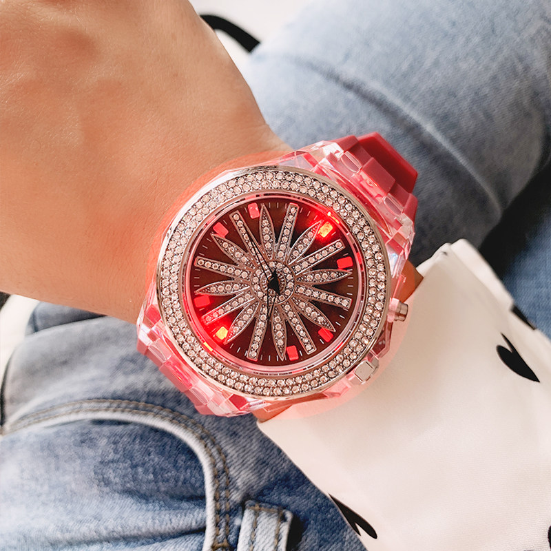 香港guou中性个性发光男女大表盘 维斯邦辰 潮流时装女表国产腕表