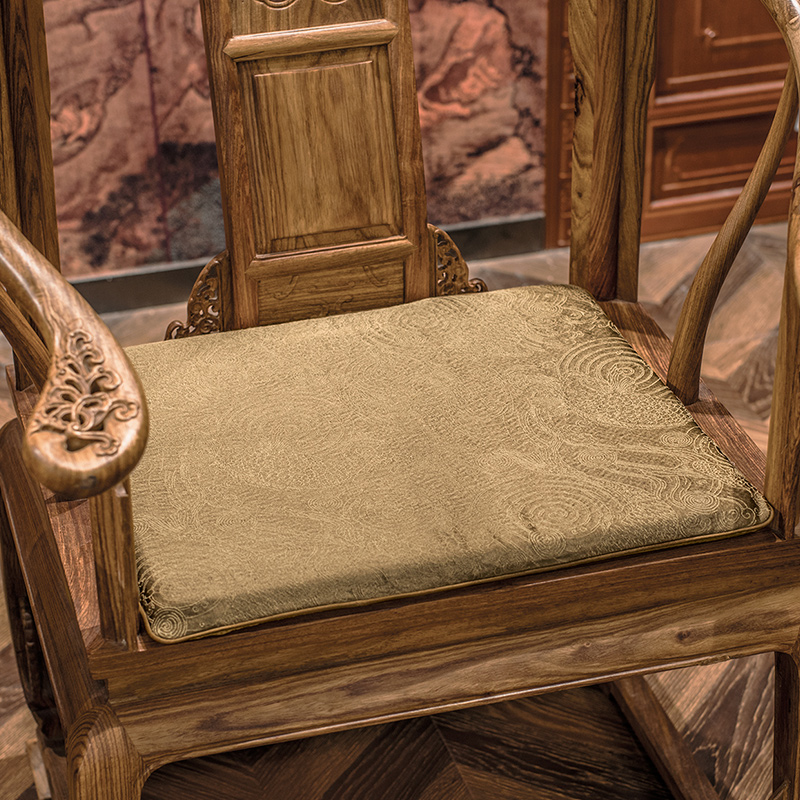 新中式坐垫古典红木沙发实木家具YG51太师椅餐椅圈椅防滑垫座椅垫