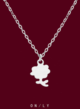 钛钢ins简约百搭个性小草花项链冷淡风锁骨链精致日常颈链不掉色