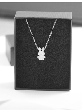 简约百搭兔子项链女潮2024年新款ins冷淡风卫衣链潮流气质锁骨链