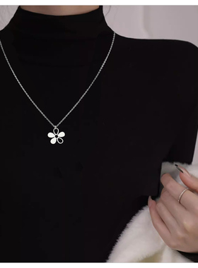 淑女款镂空花不掉色项链女潮颈链设计感高级锁骨链轻奢小众颈链女