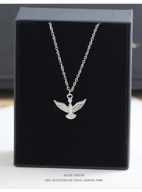 银色立体小鸟项链女生日礼物轻奢高级感锁骨链水洗不掉色防过敏潮