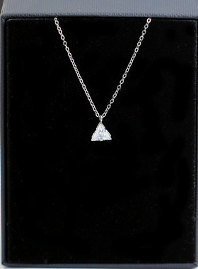 法式复古红色钻金色钻紫时尚项链高级感轻奢小众锁骨链夏女生显白