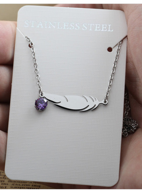 银色辣妹风紫色闪钻项链2024新款爆款锁骨链女高级设计感小众配饰