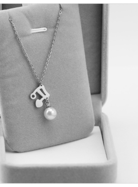 音乐符号吊珠项链女人锁骨链女生款轻奢小众设计高级感生日礼物