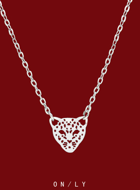 豹头项链女小众设计高级感锁骨链简约百搭颈链气质吊坠水洗不掉色