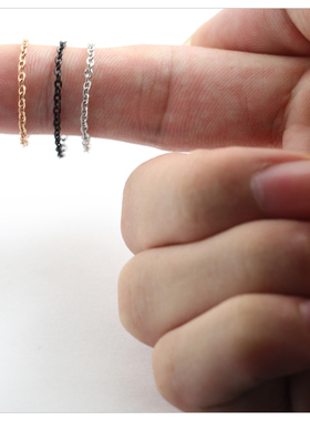 简约5件套玫瑰金色链条戒指女百搭时尚甜酷个性钛钢指环ins食指戒