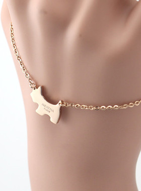 日韩风钛钢玫瑰金饰品七夕礼物