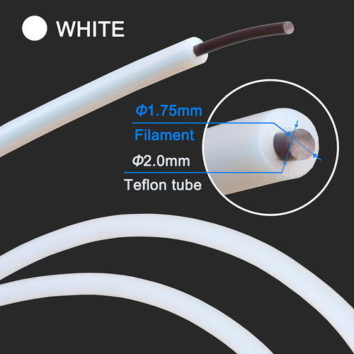 3D打印机配件进口铁氟龙远程喷头送料管导料管四氟管PTFE管1.75mm - 图0