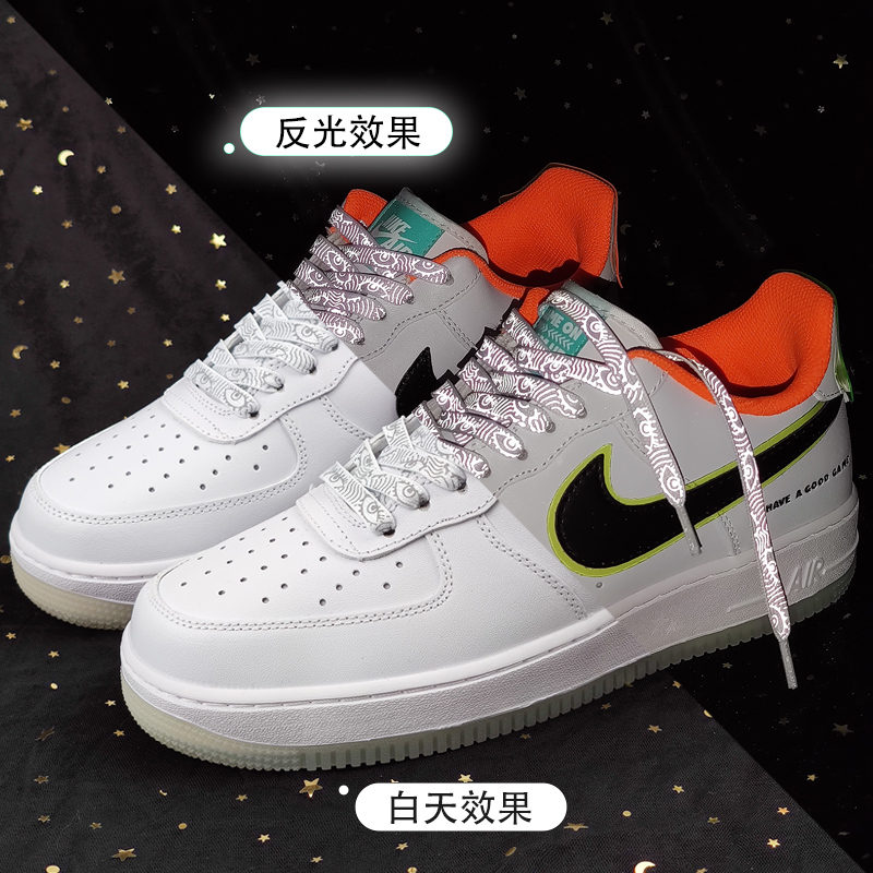 AF1空军一号新电玩像素夜光鞋带绳goodgame荧光3M全息反光AJ1配饰-图2