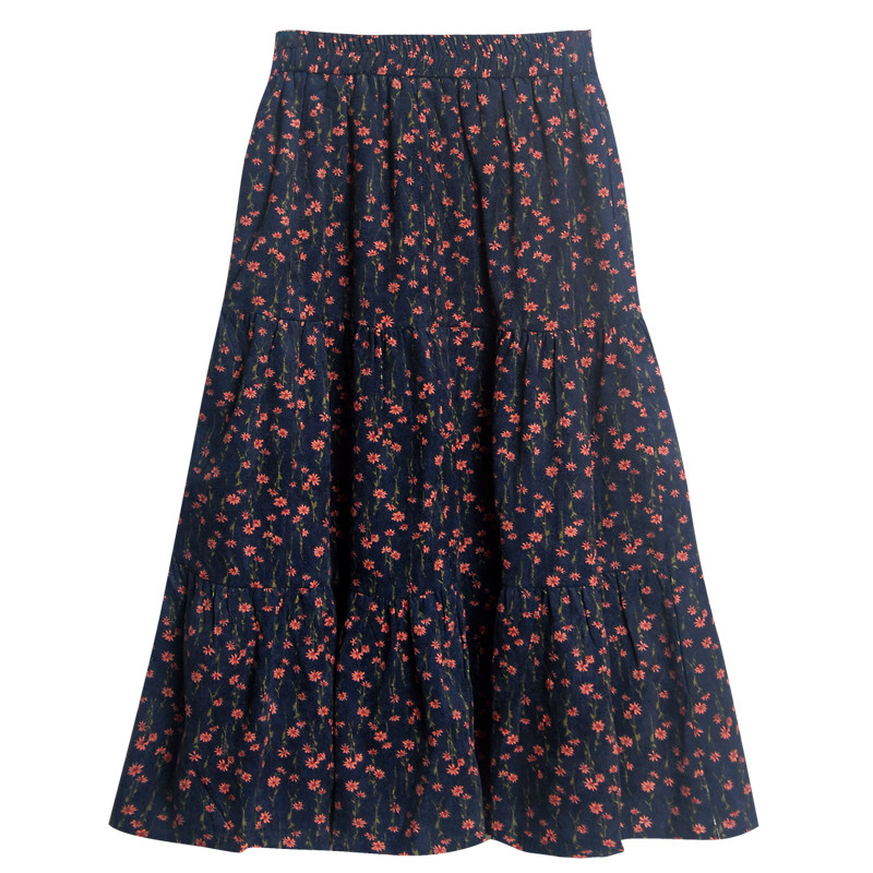 碎花2021秋冬新爆款灯芯绒配半身裙 特尚莱菲半身裙