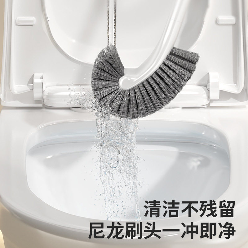 Toilet brush household no dead corner brush toilet brush soft hair long handle bathroom toilet brush wall hanging toilet cleaning brush