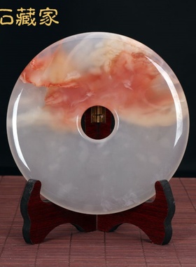 玉石平安扣电视柜家居装饰礼品