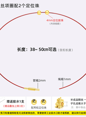 项链绳金色锁骨项圈女穿小孔钢丝