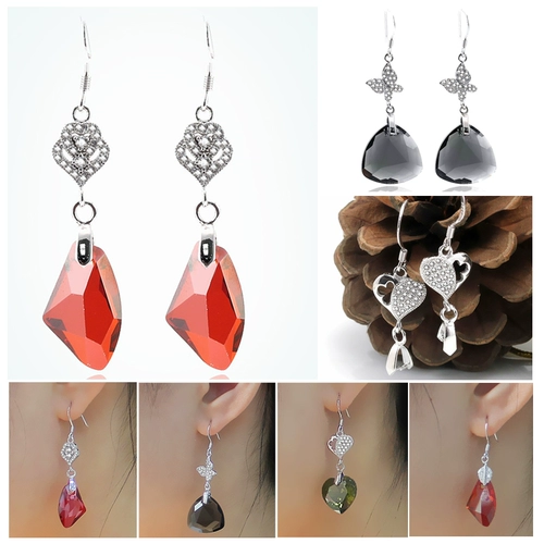 XD Серьги, клипсы, платиновые аксессуары, серебро 925 пробы