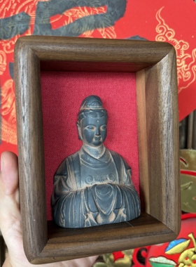 中式复古善化寺吉祥天女砖雕摆件