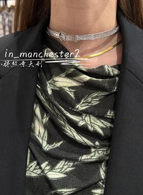 合金男女土星字母choker项链