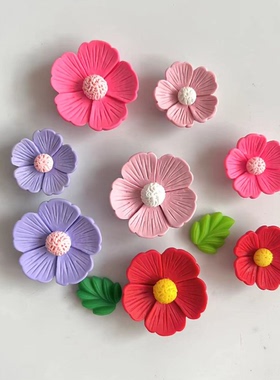 新花朵树叶树脂冰箱贴diy