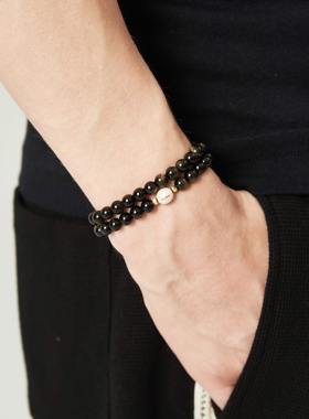 一饰小词手珠链金曜石和田白玉