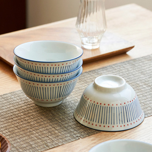 肆月饭碗家用2025新款陶瓷米饭碗釉下彩小碗吃饭碗高颜值个人专用 - 图3