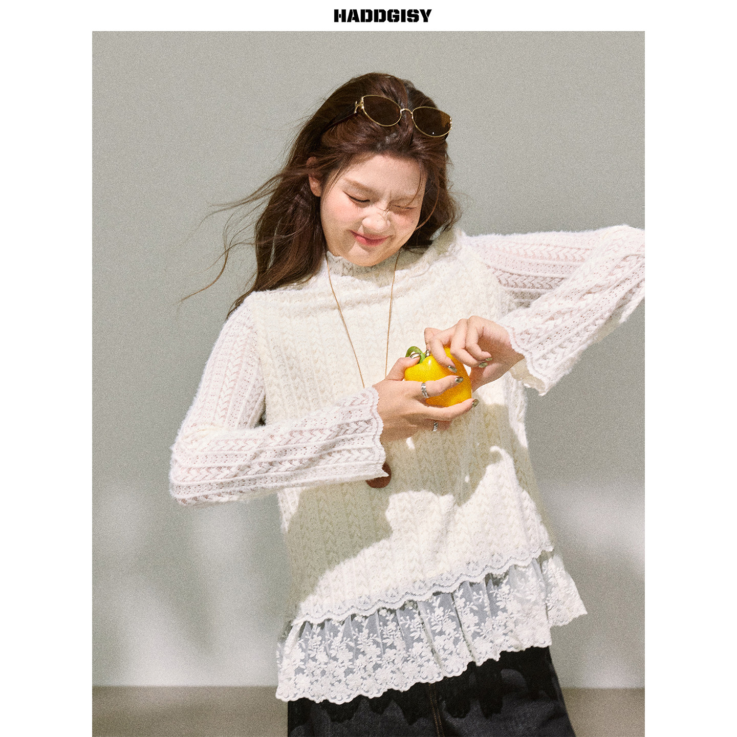 曾小咸大码女装 胖mm白色蕾丝长袖内搭t恤上衣洋气高级感2025新款,淘宝优惠券,粉丝福利购,淘宝优惠卷