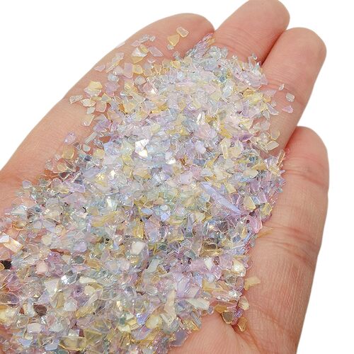 透明彩色不规则小玻璃碎片 手工DIY饰品配件超闪美甲装饰贴片材料 - 图3