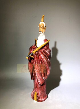 石湾公仔人物摆件姜太公装饰品