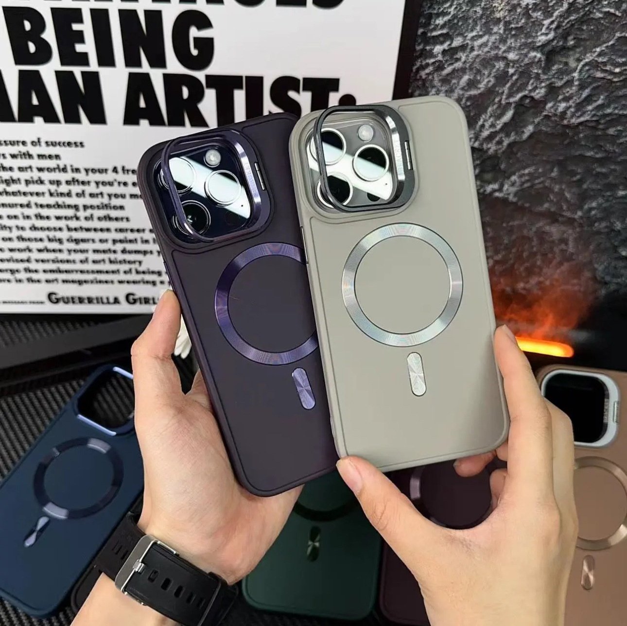 磨砂镜头隐形支架适用苹果15promax手机壳新款磁吸16保护套感,淘宝优惠券,粉丝福利购,淘宝优惠卷