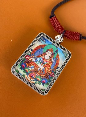 玛哈嘎拉财宝天王黑财神唐卡吊坠