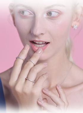 时间诗人甜甜圈戒指原创情侣礼物