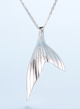 时间诗人人鱼的眼泪银女情侣项链