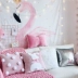 Ins công chúa cô gái trái tim sang trọng thỏ gối sofa net đệm đỏ flamingo lông mèo sequin gối - Trở lại đệm / Bolsters