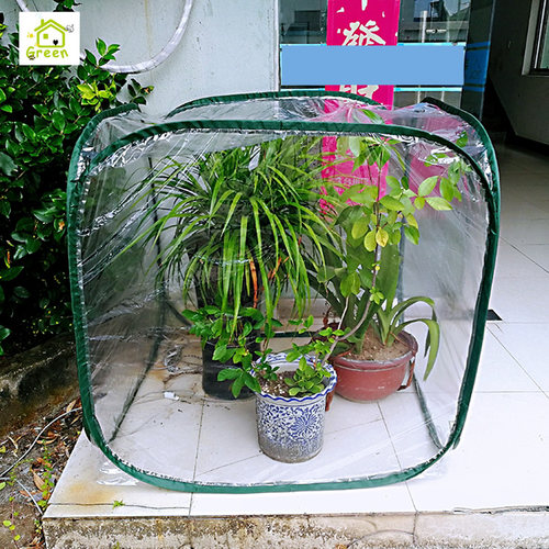 小型阳台雨棚花园多肉绿植保护膜冬季植物防寒保温暖棚种菜保湿罩 - 图2