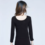 Туфли, лонгслив для йоги, спортивная одежда, круглый воротник, в обтяжку, по фигуре