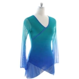 Классические танцевальные костюмы, тренировочная женская одежда, градиент -арт -экзамен для взрослого тела, национальная танцевальная танцевальная танцевальная платья.