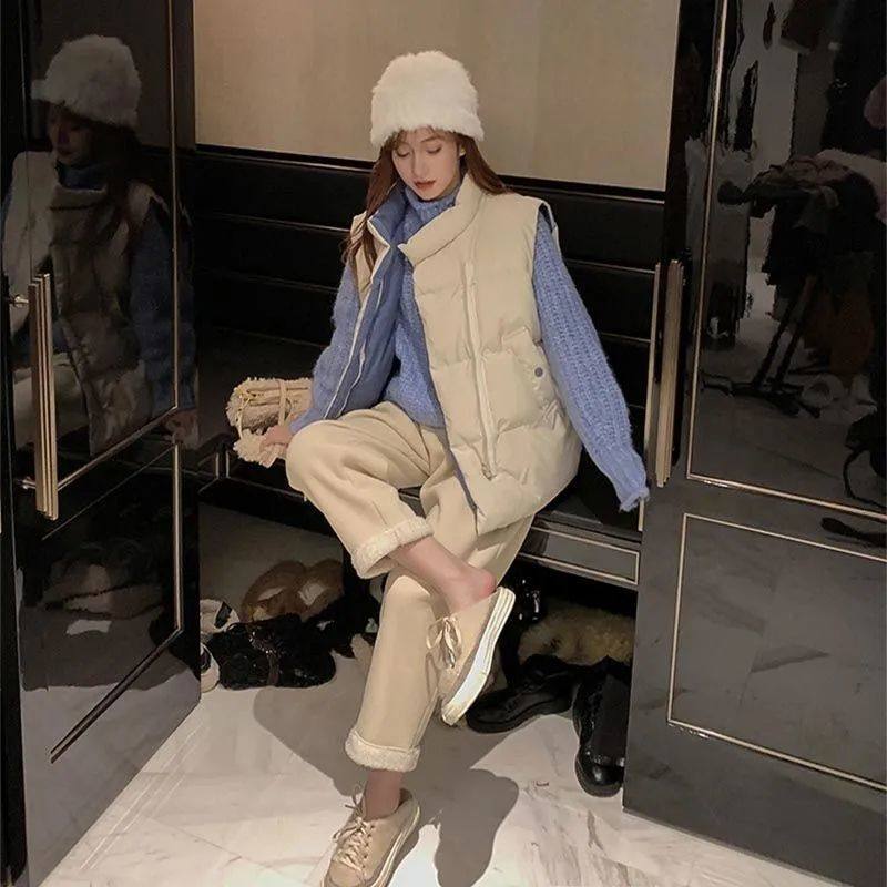 秋冬装日系外搭棉衣棉服马甲外套女设计感小众叠穿网红马夹背心女,淘宝优惠券,粉丝福利购,淘宝优惠卷