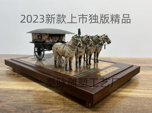 厂家直销秦始皇铜车马摆件西安旅游特色纪念品仿古纯铜马车工艺品 - 图3