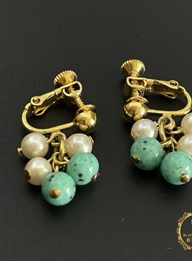 vintage项链中古琉璃绿松石