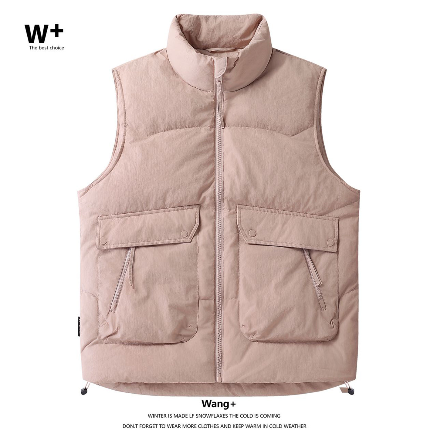 冬季美式潮流工装无袖羽绒马甲男女同款宽松休闲百搭立领户外上衣,淘宝优惠券,粉丝福利购,淘宝优惠卷