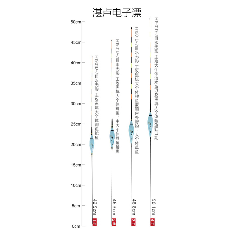 化氏新品湛卢H1901D纳米湛卢电子漂化绍新正品浮漂夜光漂 - 图1